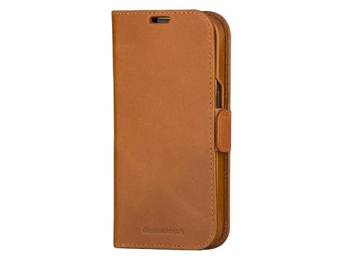 dbramante1928 Lynge - Flip-Hülle für Mobiltelefon - genarbtes Leder - Hellbraun - für Apple iPhone 15 Plus