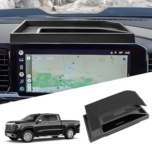 2024-2025 Chevy Silverado Dash Organizer Tray - Behind Screen Storage For Sunglasses, Keys, Pens - View #4