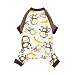 Fitwarm Soft Cotton Adorable Monkey Dog Pajamas Shirt Pet Clothes, Brown, Small