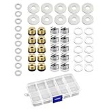 50 Pcs Airless Showerer Replacement Gaskets 5 Model Varieties Tool Complimentary Installation Impermeable Sealing Washers for Paint Showerer Addons Outlet Seal Washer Repair Set