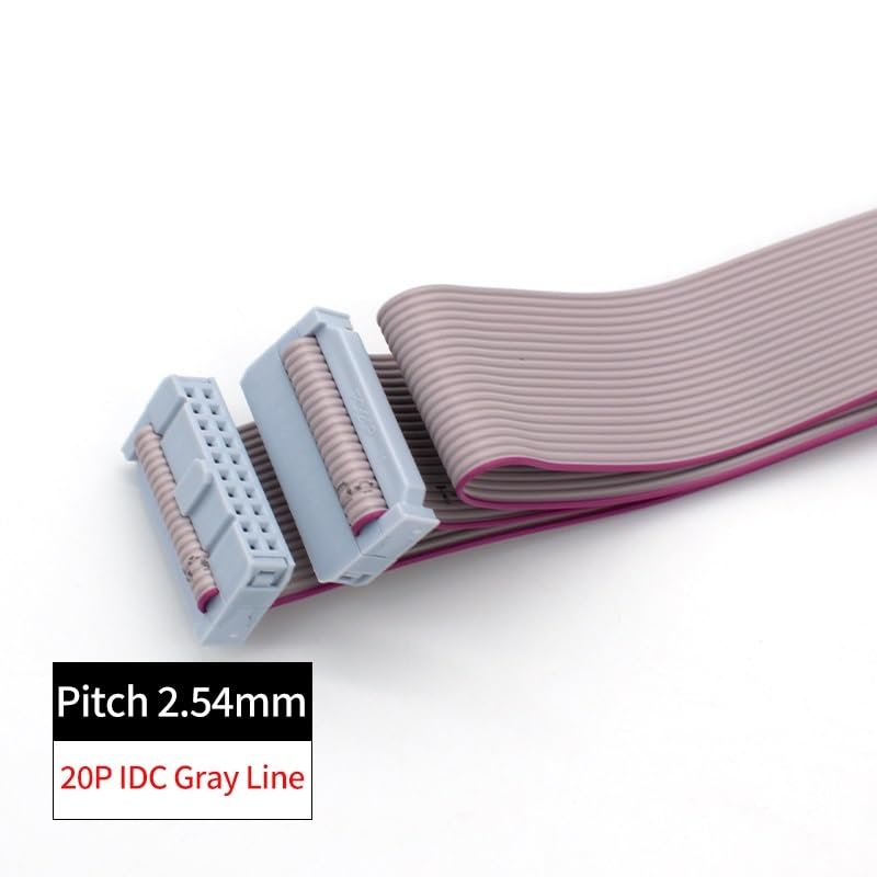 FC20P IDC2.54mm Flat Gray Cable LED Screen Connection JTAG Download(1M)