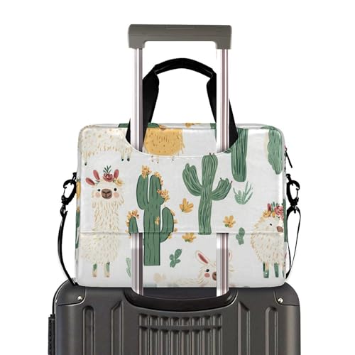 Funda para portátil con diseño de llama y cactus, compatible 13-15.6 pulg miniatura 3
