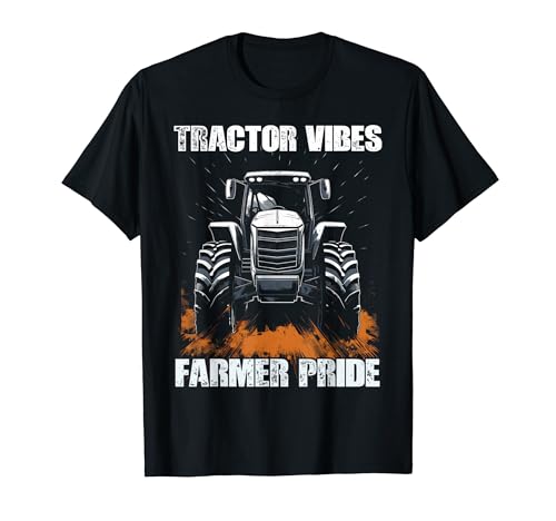 Tractor Vibes Farmer Pride Agricultural Machinery Farming Maglietta