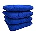 Highliving 4er Set Sitzkissen 38x38 cm Sitzpolster Stuhlkissen Outdoor & Indoor Kissen Weiche Kissen für Gartenstühle, Kissen mit 8cm Schaumstoff Polsterung - Hergestellt in Polen (Blau)