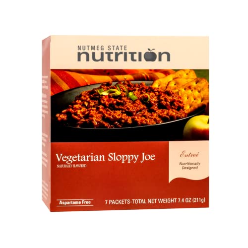 Nutmeg State Nutrition – High Protein Vegetarian Sloppy Joe Mix, Low Calorie, Low Carb, Bariatric Diet Friendly, Ideal Protein Compatible, Gluten Free, 7 Servings Per Box (Vegetarian Sloppy Joe)