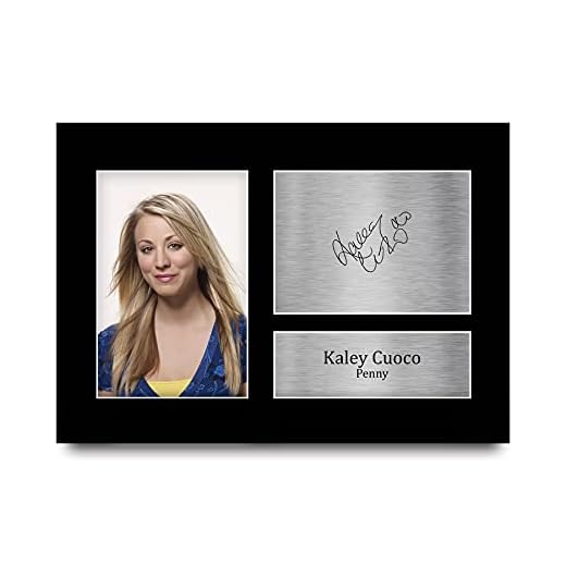 HWC Trading A4 Kaley Cuoco Big Bang Theory Penny Los Regalos Imprimieron La Imagen Firmada Del Autógrafo Para Los Fans De La Demostración De Televisión