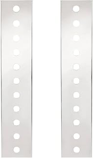 United Pacific 30069 Light Bar Bracket, Air Cleaner Bracket Only, Front, Stainless, 22 Mini Light Cut-Outs, for Peterbilt