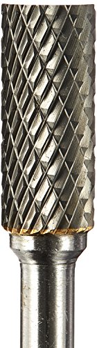Image of Drill America SA-4 Carbide Burr /Rotary File Cylindrical Double Cut for Die Grinder 7 /16 inch Dia. x 1 inch Cut Length with 1 /4 inch Shank and 2-3 /4 inch Overall Length, DUL Series
