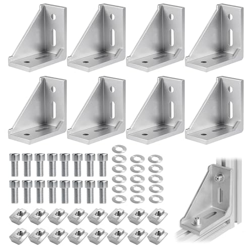 Connecteurs d'angle en aluminium 40x80 mm avec curseurs fixes - 2