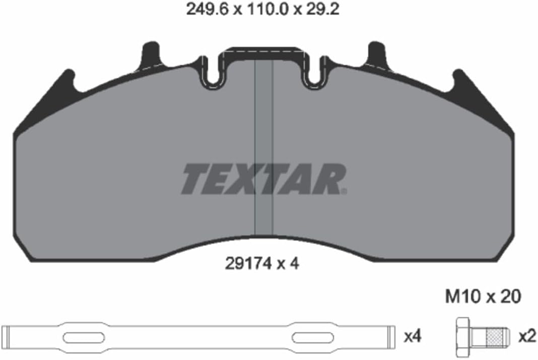 Textar 2917401 Brake Pad Set, Disc Brake