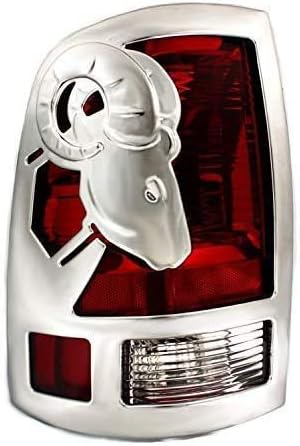 Chrome Tail Light Covers Compatible with Dodge Ram 1500 2009-2019/2500-3500 2010-2019 (Does NOT fit Vehicle w/LED Lights)