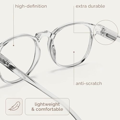 Image of IBOANN Chic & Comfy Blue Light Glasses for Women - 3-Pack Round Frames, Screen-Ready Style with UV Protection Coating
