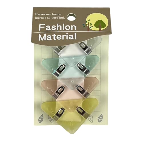 さんかくクリップ4個入 待針で止めにくい生地の仮止めに! 仮止めクリップ 三角クリップ コーナークリップ かわいい スタンドクリップ クリアカラー クリップ プラスチック 裁縫 仮留め 大 大きめ 生地 手作り ハンドメイド ミシン 仮り止め 洋裁 手芸