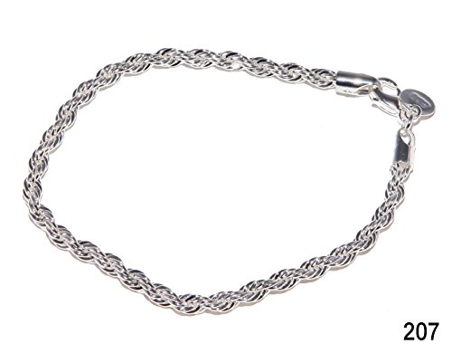 Preisvergleich Produktbild Enez Armband Armkette 925 Sterling Silber plattiert 200 x 4mm Z207