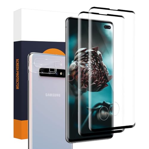 Carantee 2+2 Verre trempé pour Samsung Galaxy S10 Plus, Couverture 3D intégrale Vitre...