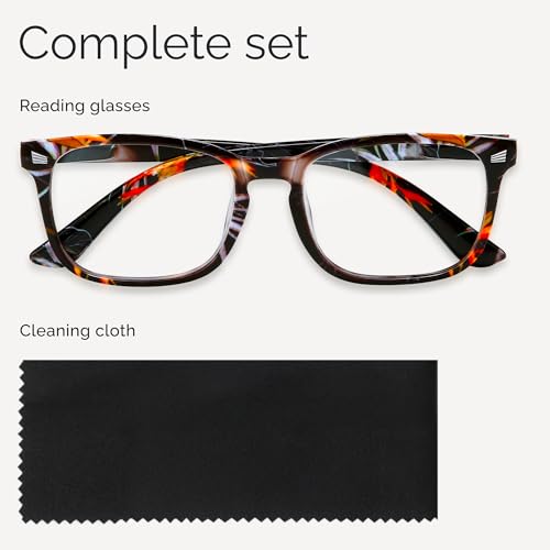 Image of CCVOO +3.25 Reading Glasses for Women /Men, Eyeglasses, Blue Light Readers for Women /Men, Computer Eye Glasses, Cheaters