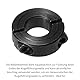QUARKZMAN 4 Stück Stellringe 16mm Bohrung 37mm AD 11mm Breite Kohlenstoffstahl Tiefenanschlagringe Doppelt Geteilter Wellenringe für Zahnradbaugruppe Auto Eisenbahn CNC Maschine Schwarz