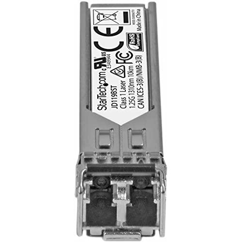 Image of StarTech.com HPE JD119B Compatible SFP Module - 1000BASE-LX - 1GbE Single Mode (SMF) Fiber Optic Transceiver - 1GE Gigabit Ethernet SFP - LC 10km - 1310nm - DDM HPE 5900, 12500, 5500 (JD119BST)