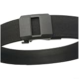TDCuizent Nylon-Ratschengürtel für Herren, verstellbares Gurtband, Schnellverschluss-Schnalle, leicht, EDC-Gürtel, Outdoor-Einsatz, olivgrün, schwarz, braun, für Wandern, Camping, Alltag (schwarz)