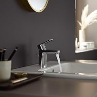 hansgrohe Vernis Blend - Waschtischarmatur mit Zugstangen-Ablauf, Wasserhahn Bad mit Auslauf Höhe 70 mm, Mischbatterie Waschbecken wassersparend (EcoSmart), Chrom – Ansicht 9