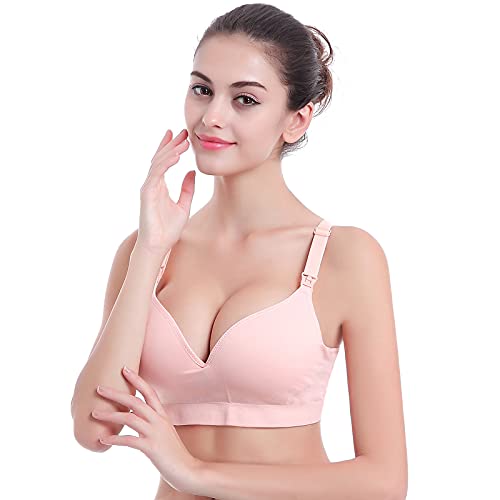 Huertop Sexy Lingerie For Women Maternity Pregnancy Seamless Breastfeding Bras No Underwire Lb709 Pink #TOP1