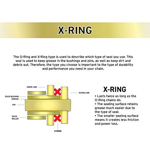 Niche Gold 428 X-Ring Chain 118 Links With Connecting Master Link #TOP4