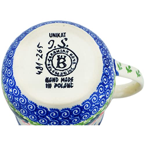 Taza Polmedia Polish Pottery 13 oz patrón Jardín Romántico miniatura 4