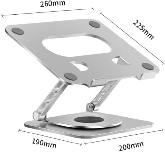 360° Rotation Book Stand Silver Reading Rack Aluminum Alloy Holder