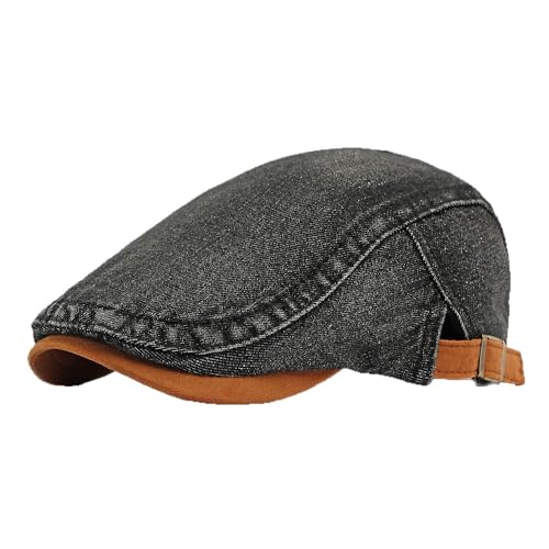 Image of Cotton Newsboy Cap,Breathable Ivy Gatsby Cabbie Beret Hat for Men's Women Driving Hunting Golf