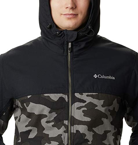 Columbia Men's Loma Vista Hooded Jacket, Black Traditional Camo/Black, Small #TOP3