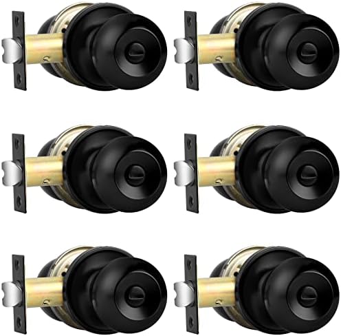 Snapklik.co : Estoon 6 Pack Door Handles Atte Black - Passage Door - View #9