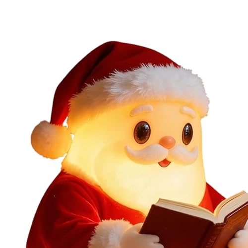 Lámpara de Mesa Navidad Figura Santa Leyendo Libro 20cm miniatura 7