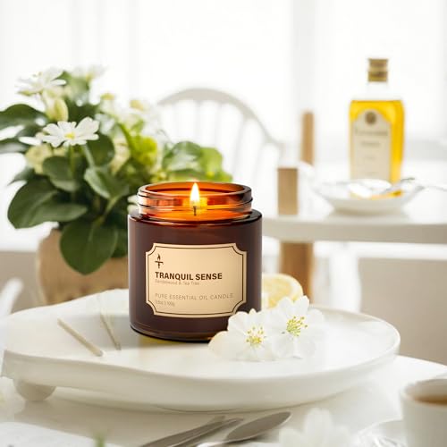 TRINIDa Scented Candles for Living Room, 2 Pack 3.5oz Soy Wax Candles for Home Scented, Deep Cleanse & Tranquil Sense Aromatherapy Candle Gift Set, Relaxation Gifts for Women - Image 6