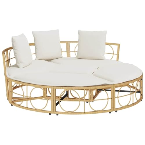 vidaXL Tumbona Cama de jardín sin Capota de ratán sintético, Cama de salón de jardín, Tumbona, Tumbona, Tumbona, Cama Solar, sofá-Cama, Cama de día