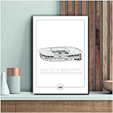 Sverigemotiv Fußballstadion Wandkunstdruck – Bundesliga 