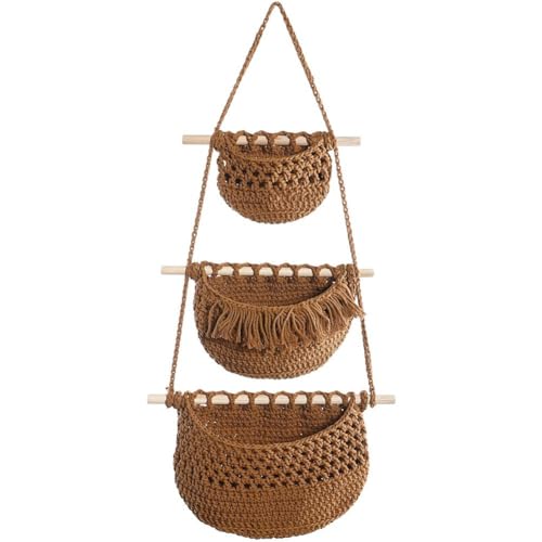 Rangement en corde de coton suspendu pour organiser la chambre sans meuble encombrant - 2