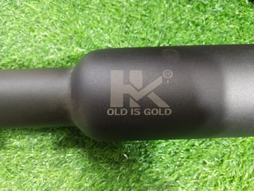 Image of HK CHOTA PUNJAB (SHORT PUNJAB) SHORT BOTTLE Silencer,BLACK COMPATIBLE WITH NEW ROYAL ENFIELD (AFTER 2021)(JI SEIRES) NEW CLASSIC REBON 350CC (ONLY FOR BULLET 2022 ONWARDS)