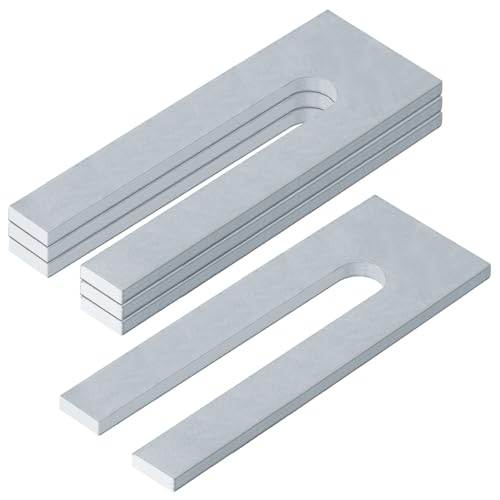Image of 4 Pcs 8 inch x 3 inch Steel Metal Flat Horseshoe Shim Washers for 3 /4 inch Bolts, Car Lift Leveling Shims