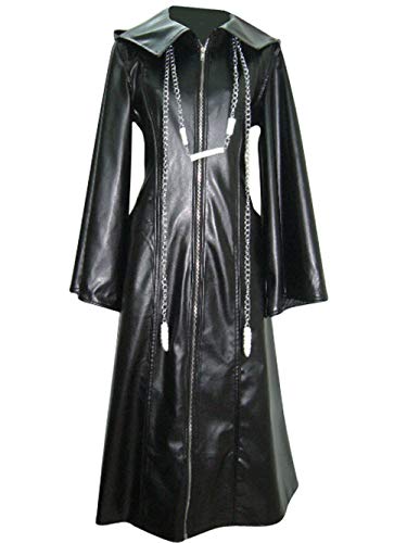 TOBVBOO Organization XIII Black Coat Robe Cosplay Costume (Female XXL)