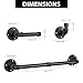 Livabber 5 Pieces Industrial Pipe Bathroom Towel Rack Set, Bath Hardware Include 18 Inch Towel Bar, Toilet Paper Holder, Wall Mounted Heavy Duty Rustic Iron Decor Accessories Kit, Black