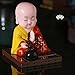 Andy's Orchids Little Monk Figurine Solar Toys, Shaking Head Dancing Toy, Buddhist Monk Doll Figurines Statues Car Dashboard Ornament HomeDecoration