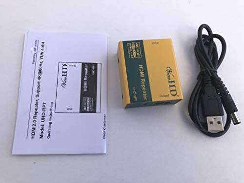 Viewhd Hdmi Repeater | Hdmi 2.0 | Hdcp 2.2 | 18Gbps | 4K@60Hz | Hdr & Dolbi Vision | Model: Uhd-Rpt #TOP4