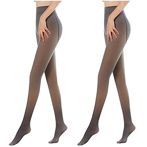 WLLHYF Fleece Gefütterte Strumpfhosen Damen Leggings Thermostrumpfhose