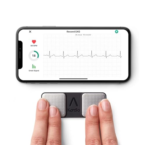 AliveCor KardiaMobile 1L ECG Portatile | Individua Fibrillazione Atriale, Bradicardia, Tachicardia o il ritmo cardiaco...