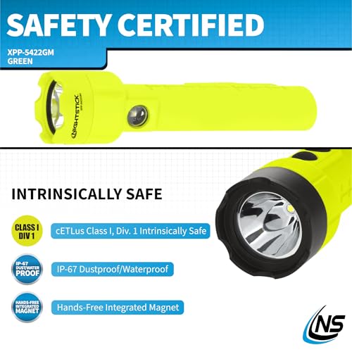 Image of Nightstick XPP-5422GM Intrinsically Safe Dual-Light Flashlight w /Magnets-3 AA (not Included) -Green-UL913, Multicolor
