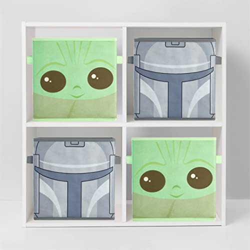 Image of Star Wars The Mandalorian Grogu aka The Child Collapsible Storage Cubes, Set of 2, 10 inchx10 inch