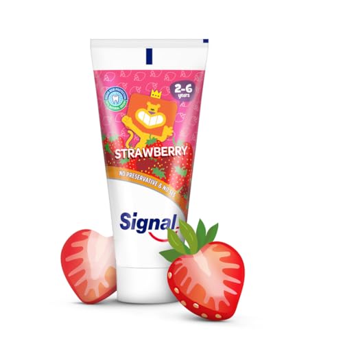 SIGNAL Kids Toothpaste Strawberry with no preservatives & no SLS for 2-6 Years 50ml