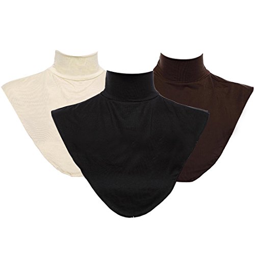 kilofly Lot de 3 faux col roulé pour femme, Set3 B, 41 Cover