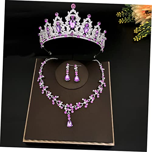 SOIMISS 2 Conjuntos De Brincos De Colar De Coroa Brincos Femininos Conjunto De Joias De Noiva Brinco