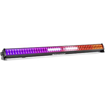 BeamZ LCB288 LED Bar Stage Light LED DJ Light Effect Stage Washer and Strobo DMX Master Slave Sync DJ Light Effect 288 RGB+W SMD LEDs 3 x 16 Sections Disco Light Party Lighting [Energy Class A]